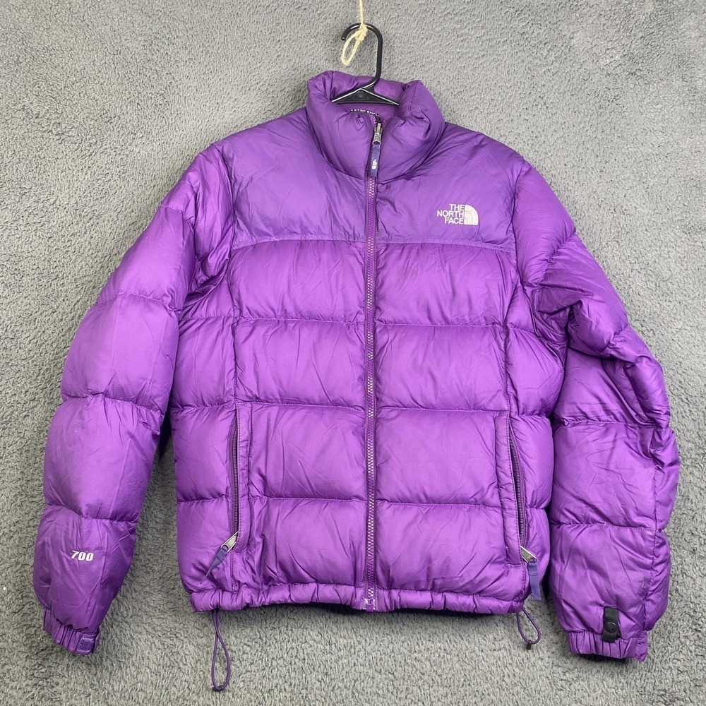 The North Face Down Puffer Jacket Womens Medium Purple 700 Fill Nuptse F11Y224